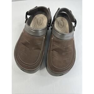 Crocs Men’s Yukon Vista II Clogs Sz 13 Espresso Brown, Soft Footbed, Strap Back